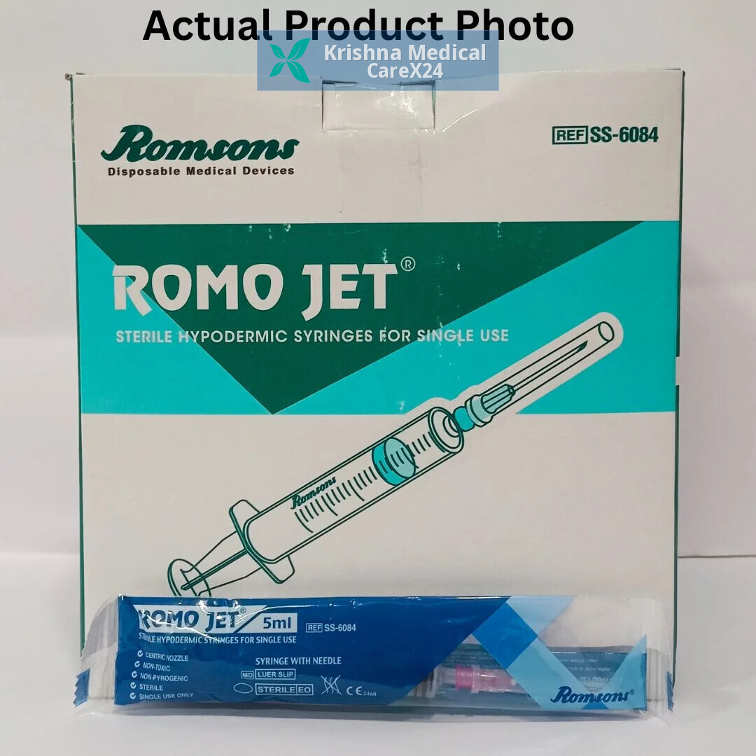 Romo Jet Syringe (5ml) With Needle (24Gx1)
