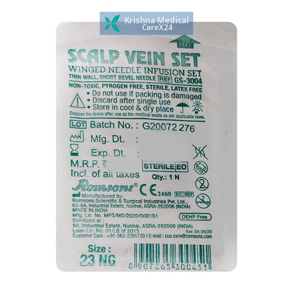 Romsons Scalp Vein Set (23NG)