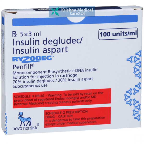 Ryzodeg 100IU/ml Penfill 3ml