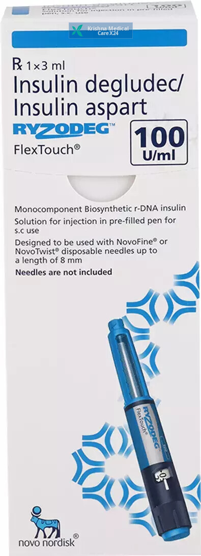 Ryzodeg 100IU/Ml Flextouch Pen Injection