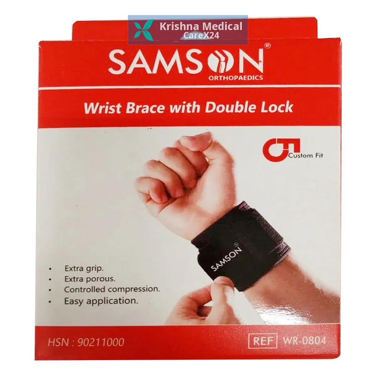 Samson Wrist Brace With Double Lock Black U (WR-804)