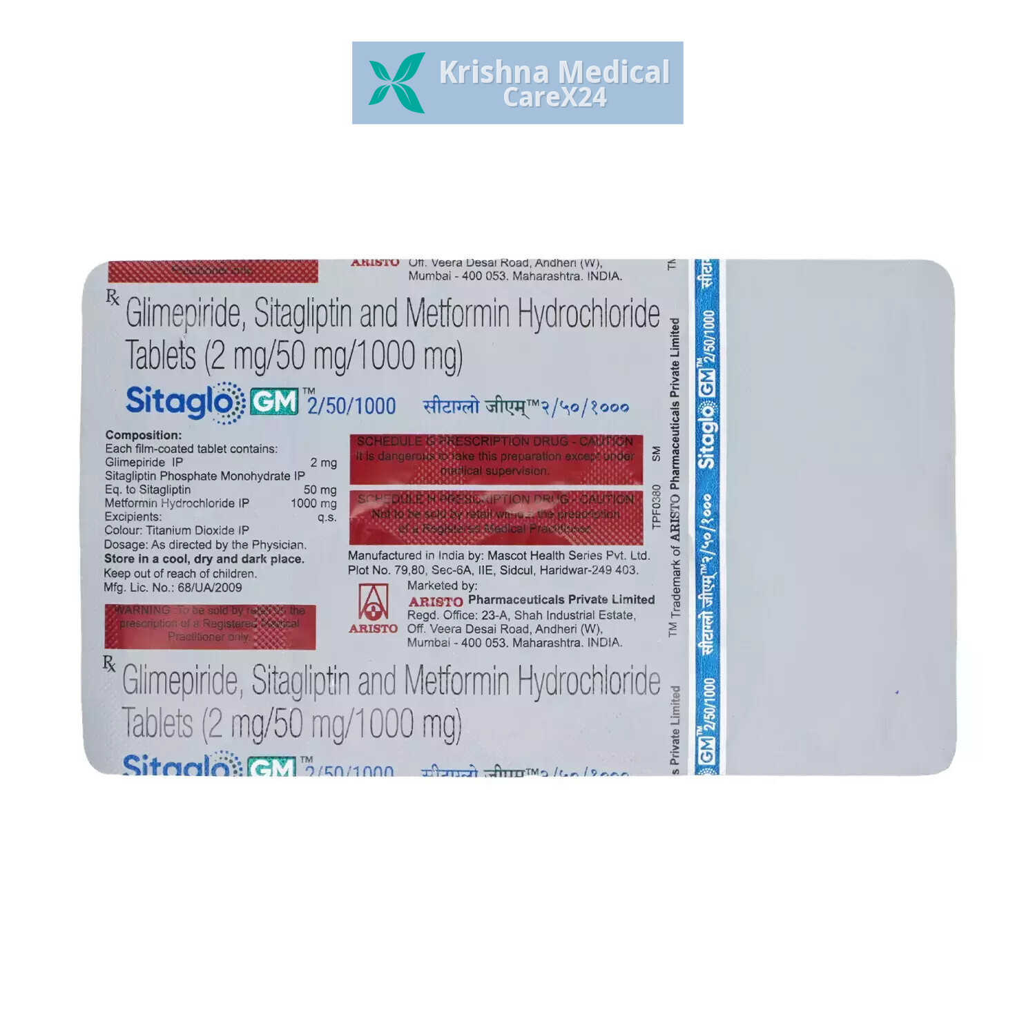 Sitaglo GM 2/50/1000 Tablet