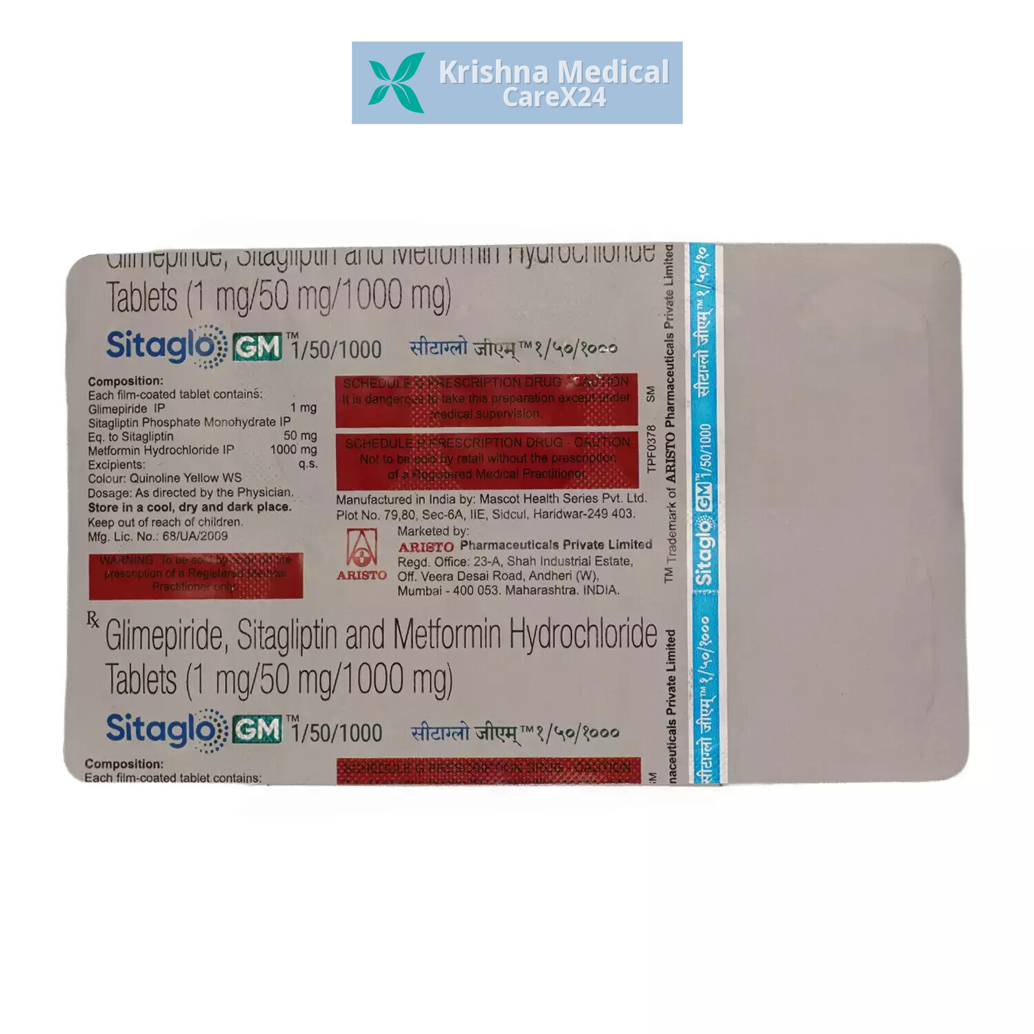 Sitaglo Gm 1/50/1000 Tablet