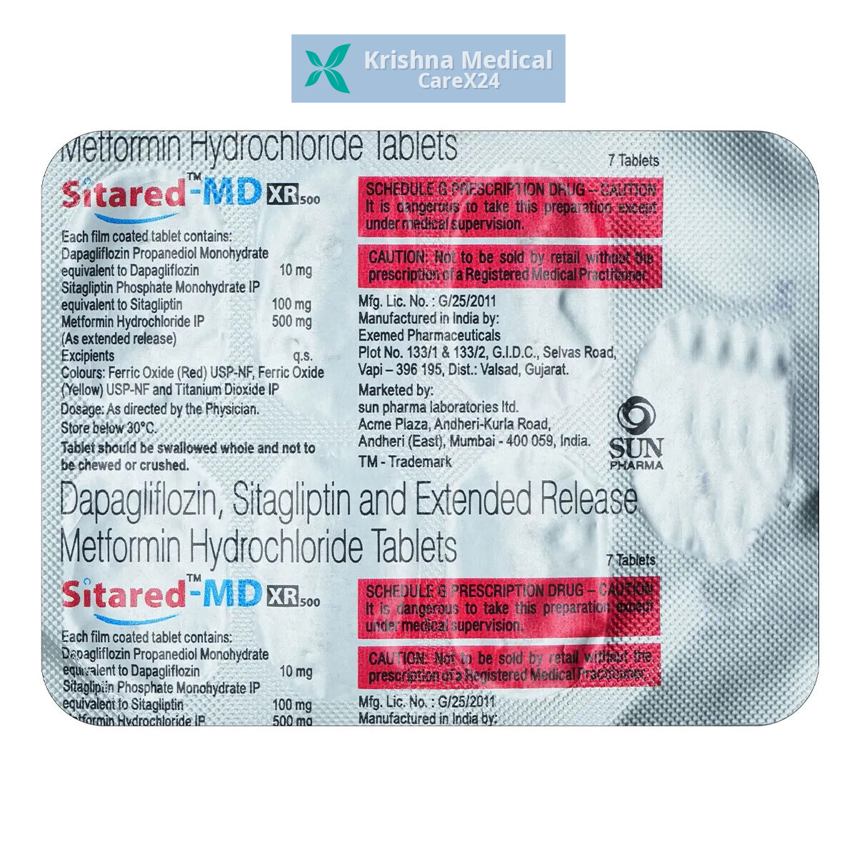 Sitared MD XR 500 Tablet