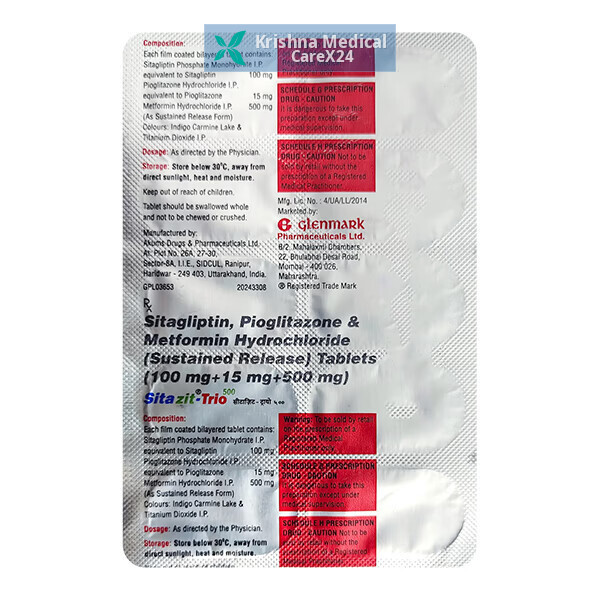 Sitazit Trio 500 Tablet