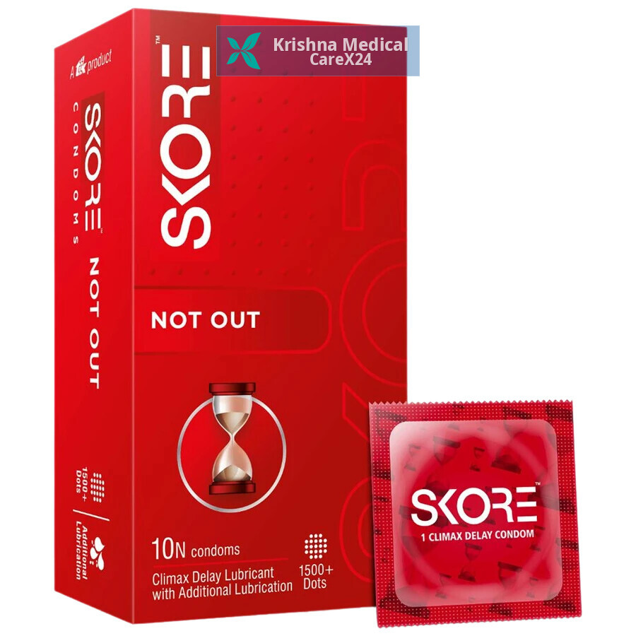 Skore Not Out Climax Delay And Dotted Condoms