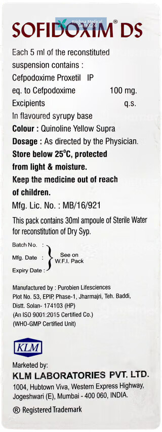 Sofidoxim DS Oral Suspension