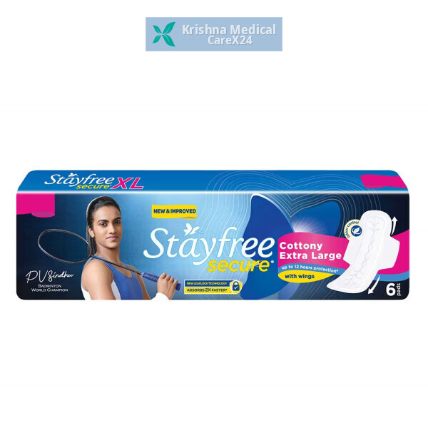 Stayfree Secure Cottony Comfort Sanitary Pads XL