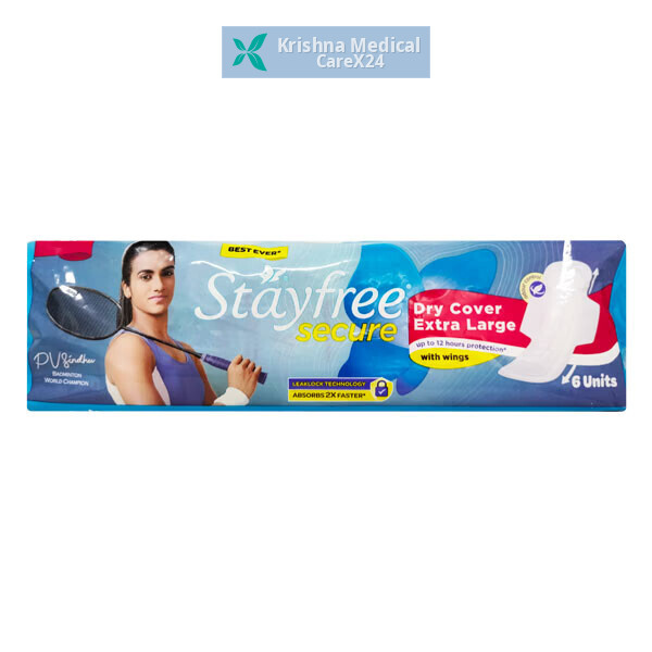Stayfree Secure Dry Cover Sanitary Pads XL