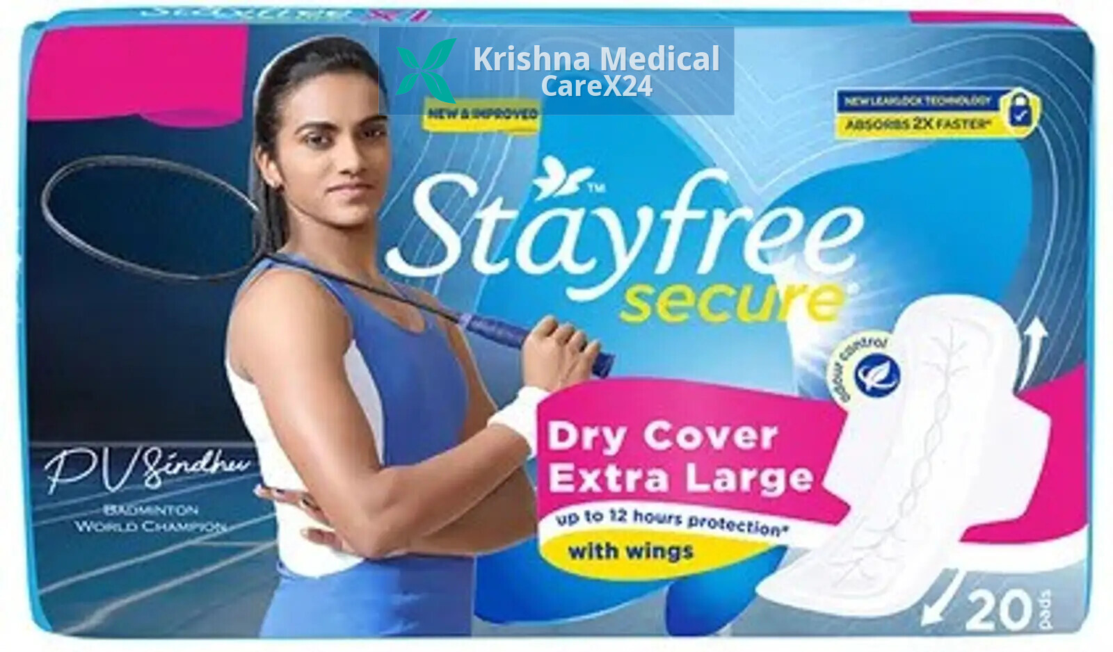 Stayfree Secure Dry Cover Sanitary Pads XL