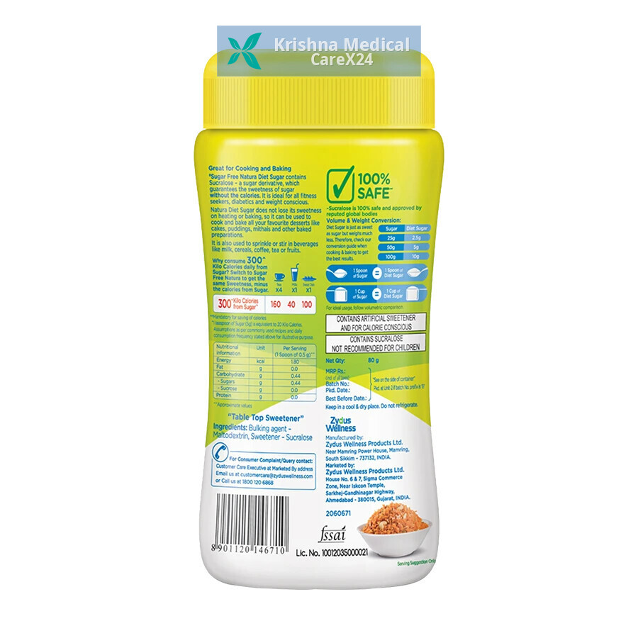 Sugarfree Natura Low Calorie Sweetner - 80gm