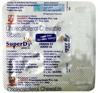 Super D3 60000 IU Sugar Free Chewable Tablet
