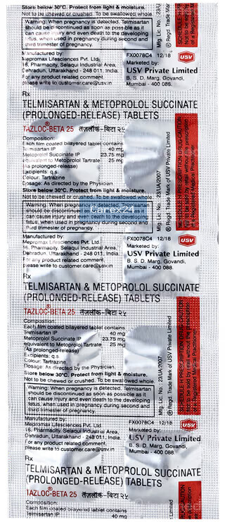 Tazloc Beta 25 Tablet