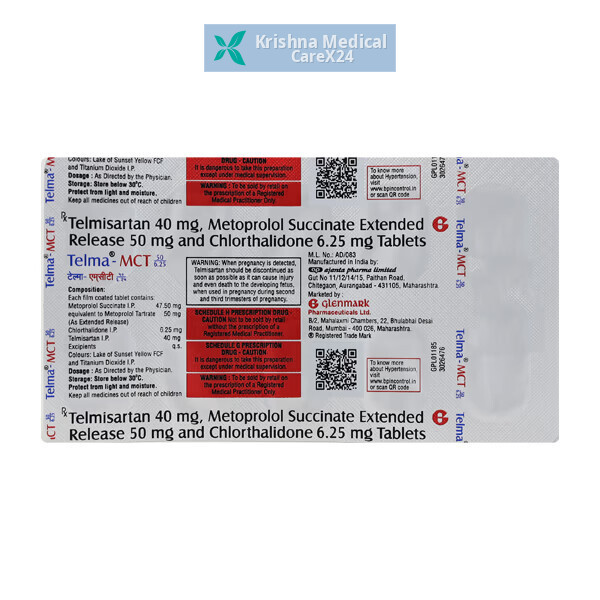 Telma MCT 50/6.25 Tablet
