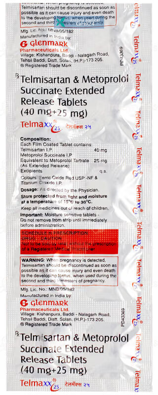 Telmaxx 25 Tablet