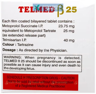 Telmed Beta 25 Tablet