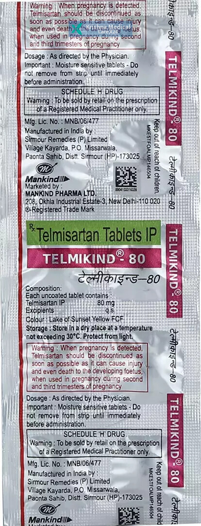 Telmikind 80 Tablet