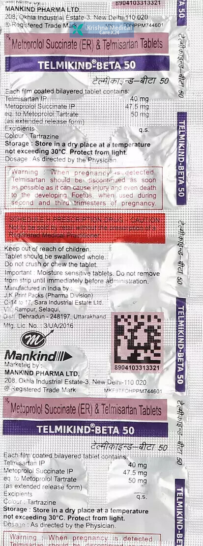 Telmikind Beta 50 Tablet