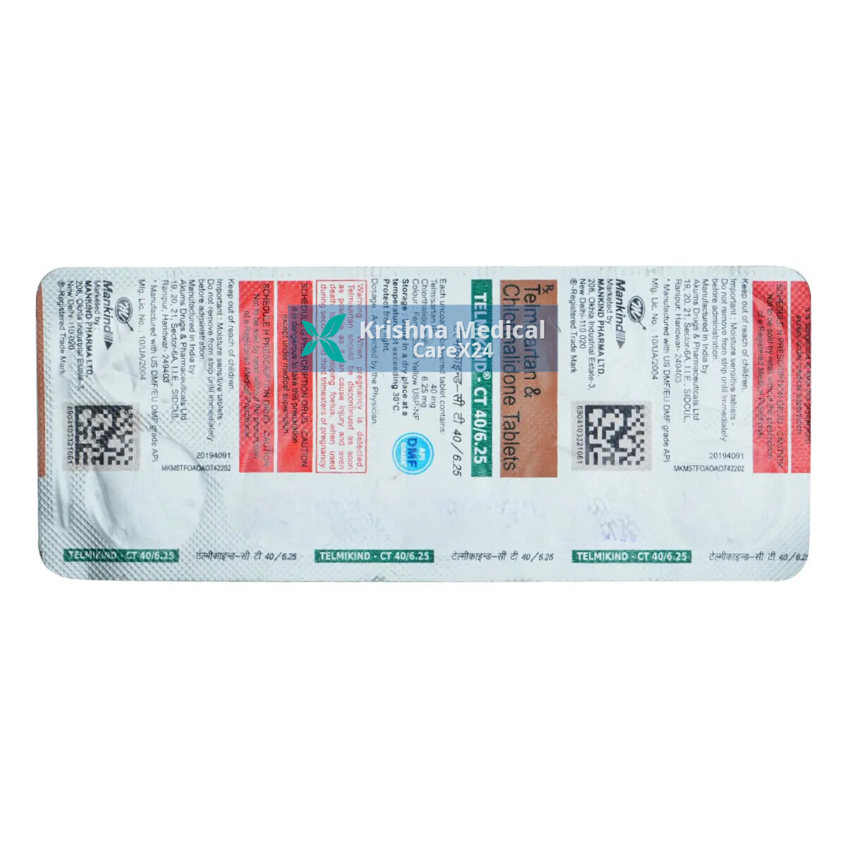 Telmikind CT 40/6.25 Tablet