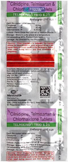 Telmikind Trio 6.25 Tablet