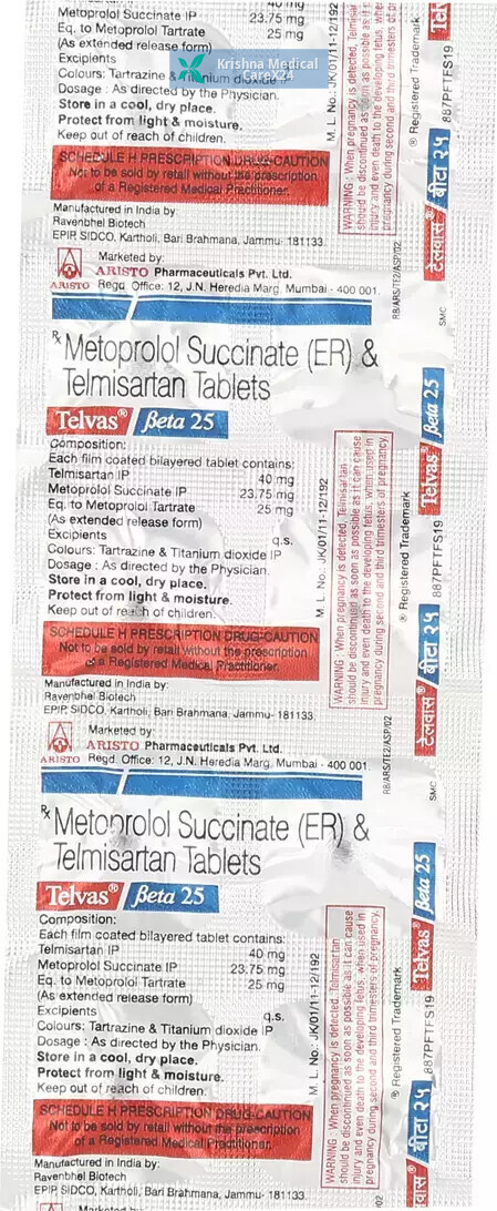 Telvas Beta 25 Tablet