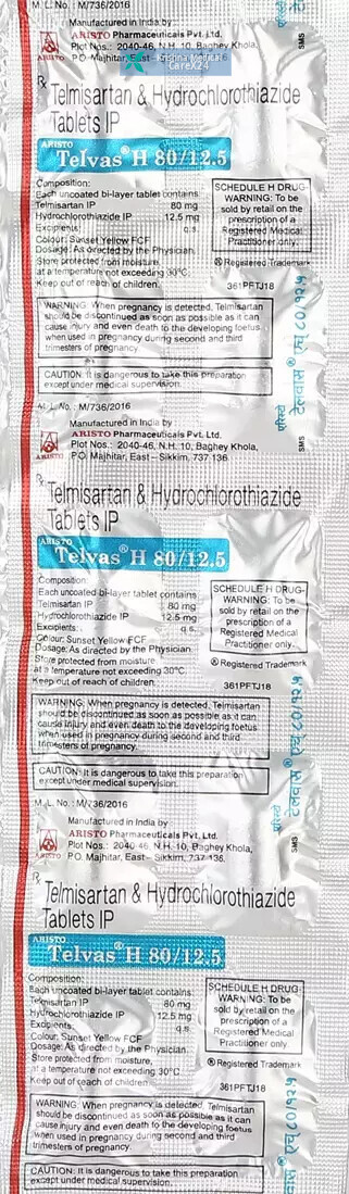 Telvas H 80/12.5 Tablet