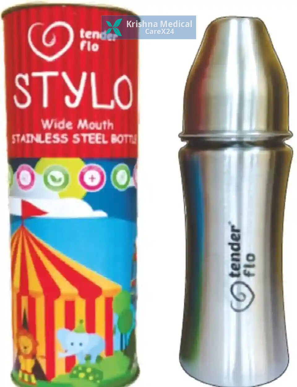 Tender Flo Stylo Wide Mouth Stainless Steel Feeding Bottle