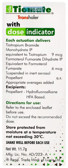 Tiomate Hfa 6mcg/9mcg Inhaler