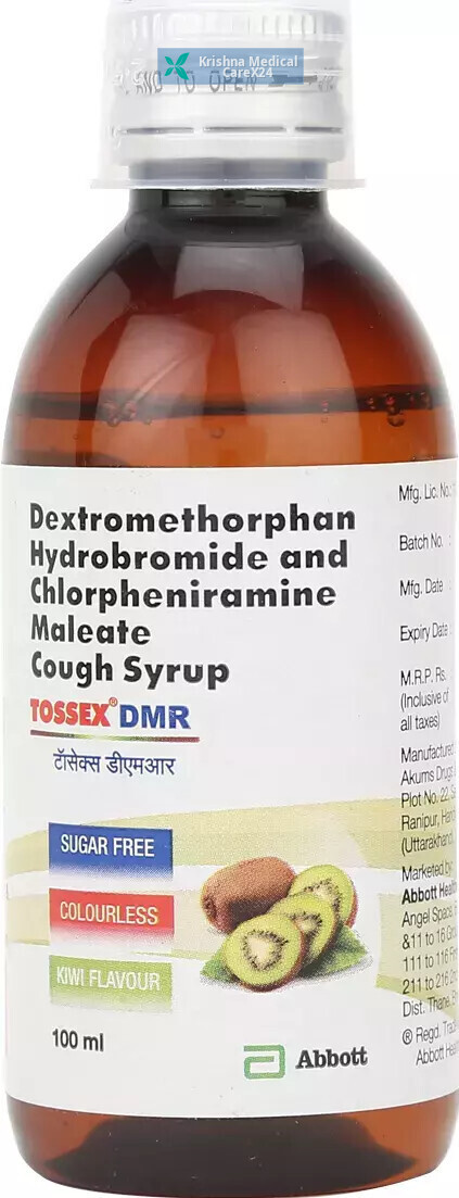 Tossex DMR Sugar Free Kiwi Syrup