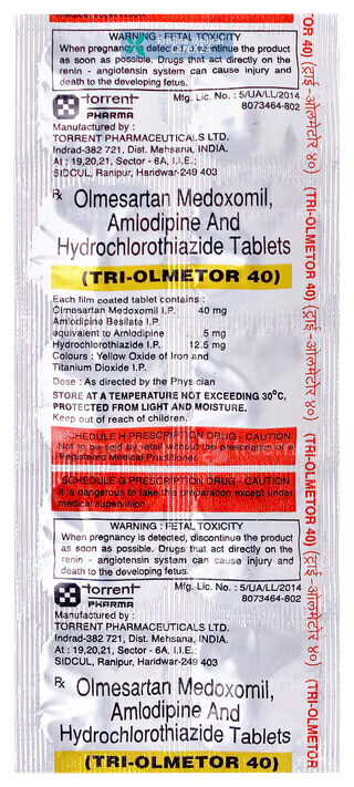Tri Olmetor 40 Tablet