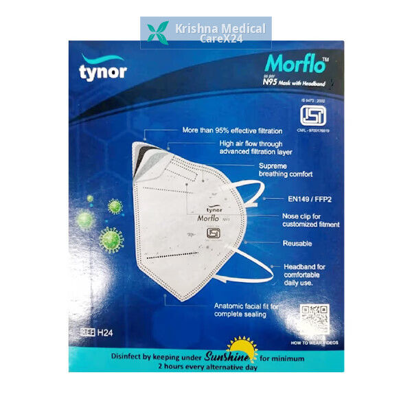 Tynor Morflo N95 Mask With Headband Pack 1