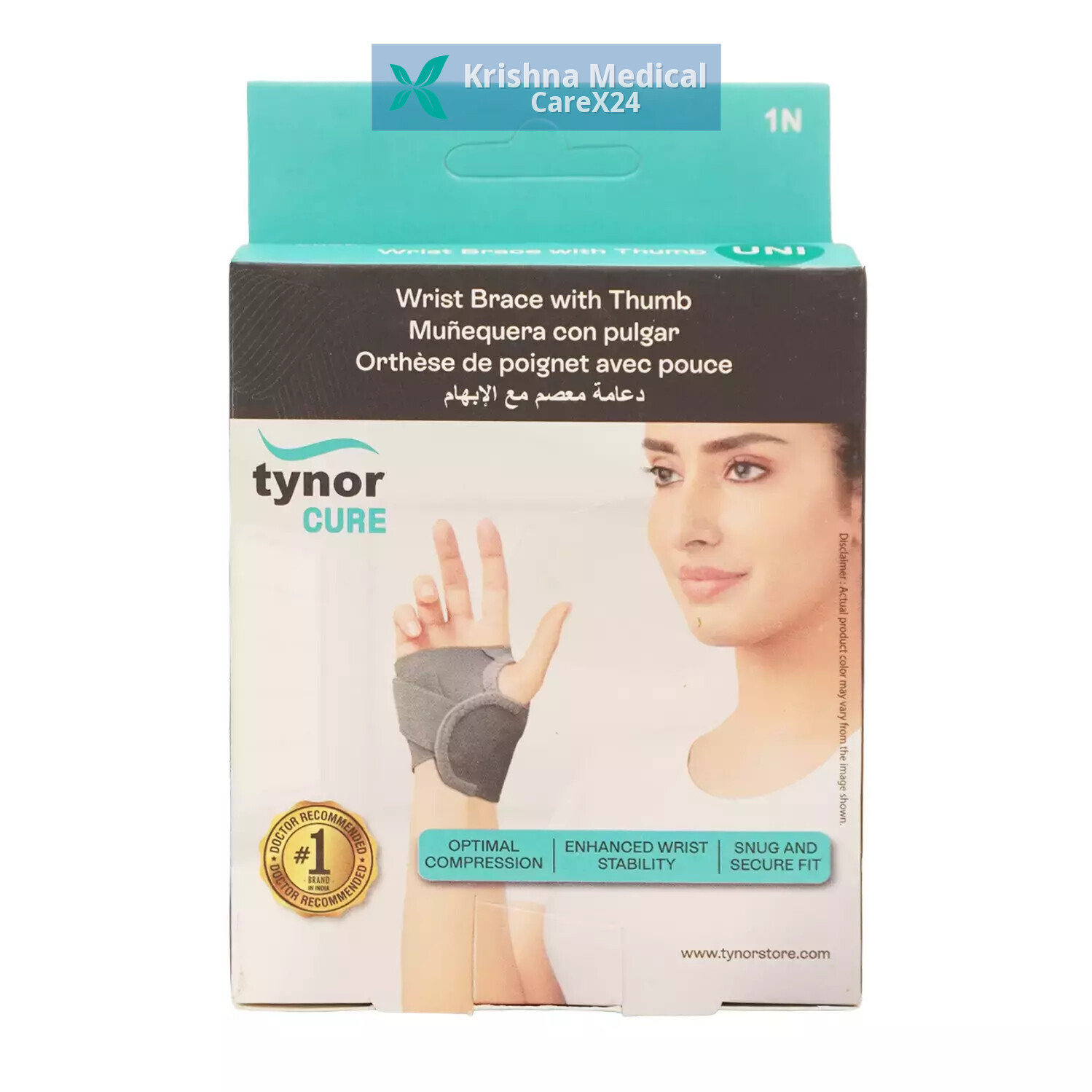 Tynor Wrist Brace With Thumb Universal (E-06)