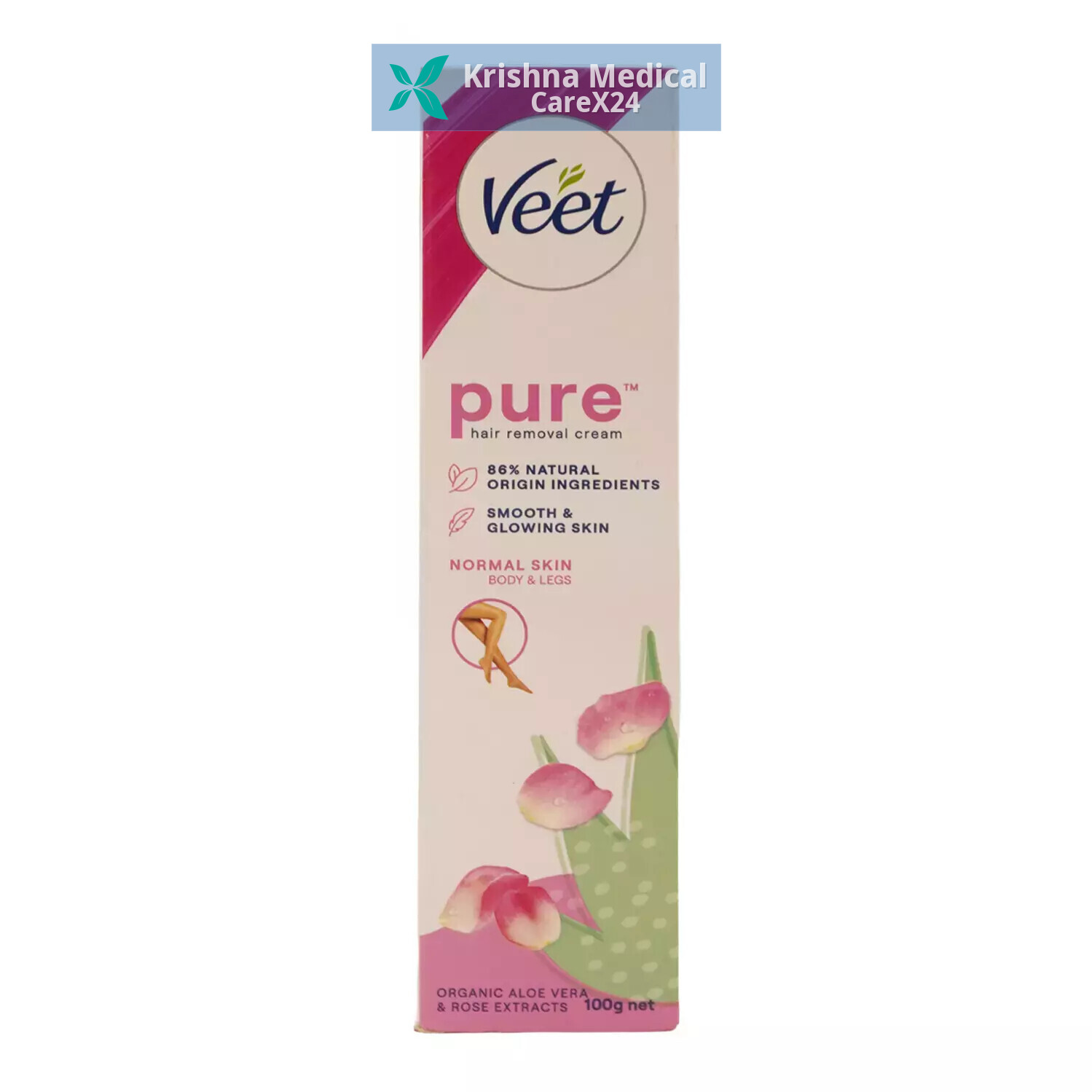 Veet Pure Aloe And Rose Hair Removal Cream Normal Skin