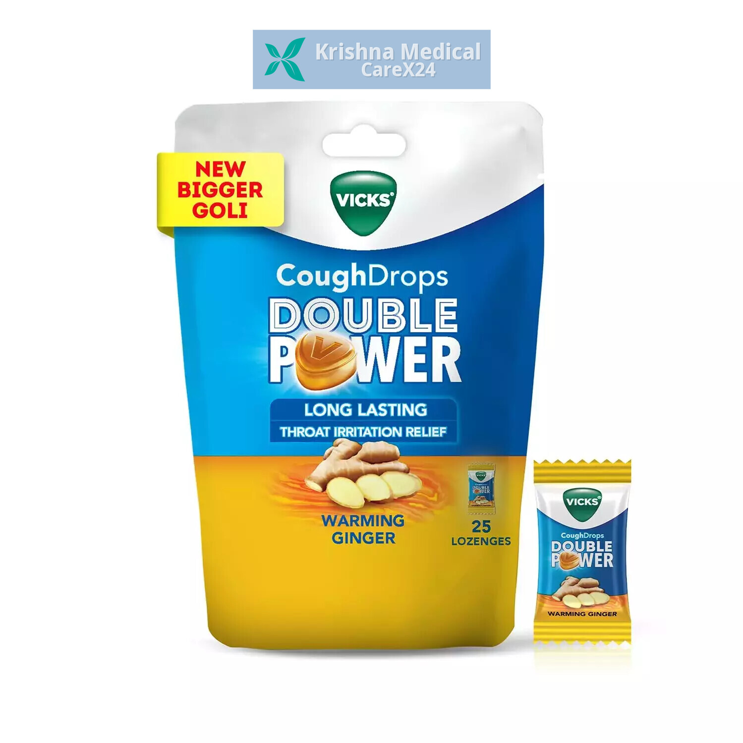Vicks Double Power Ginger Cough Drops