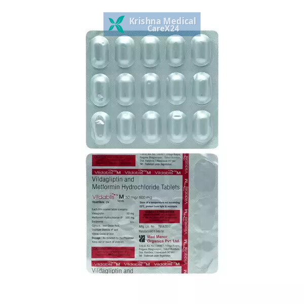 Vildablis M 50mg / 500mg Tablet