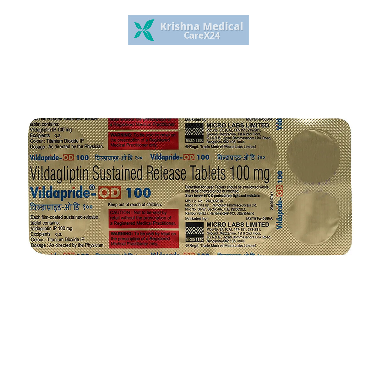 Vildapride OD 100 Tablet