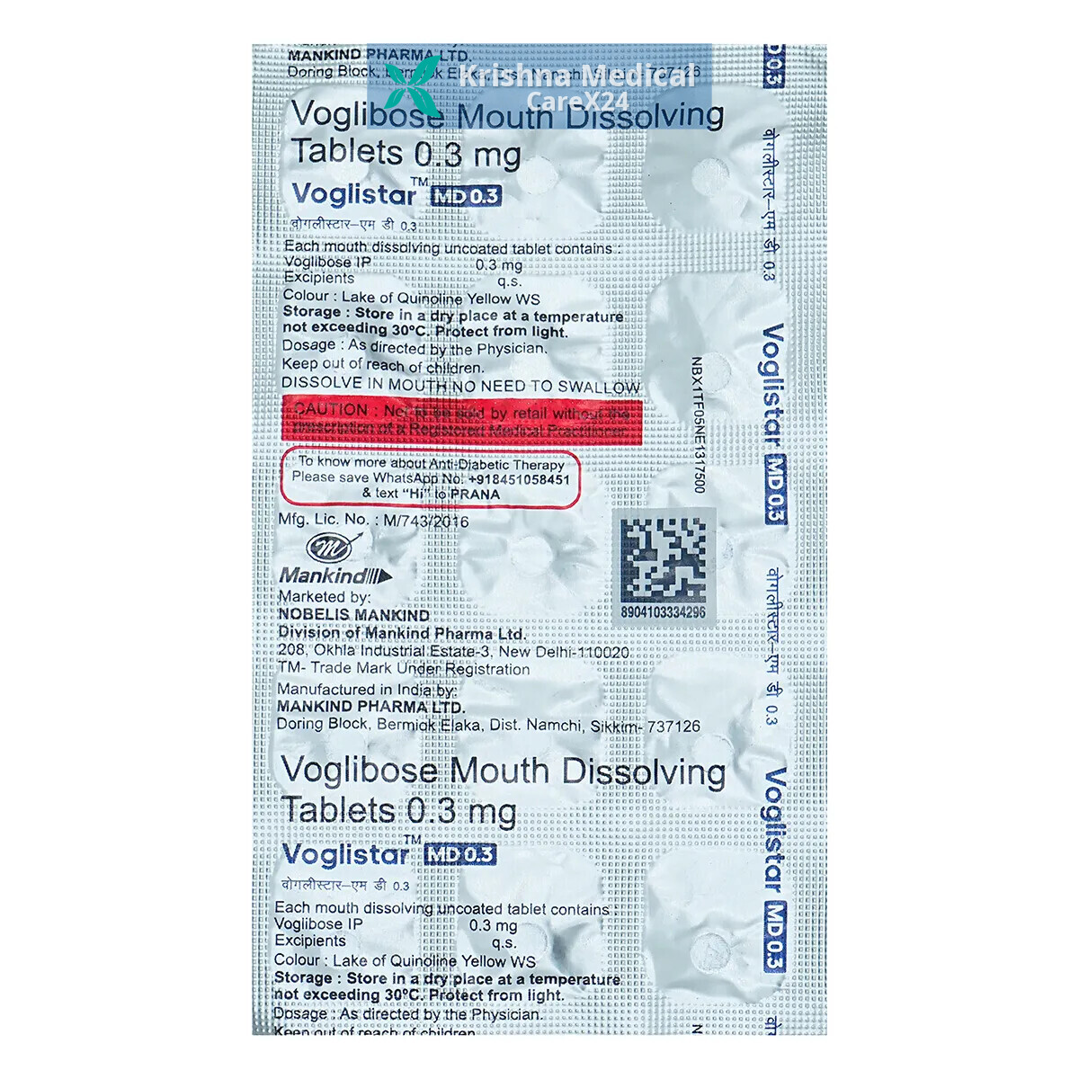 Voglistar MD 0.3 Tablet