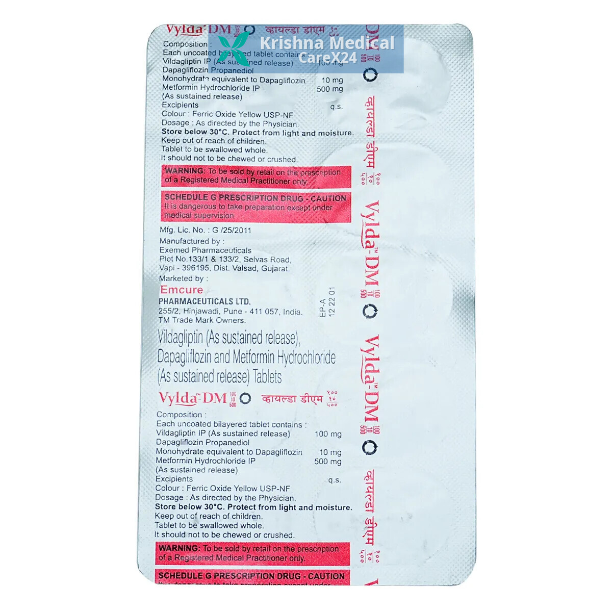 Vylda DM 100/10/500 Tablet