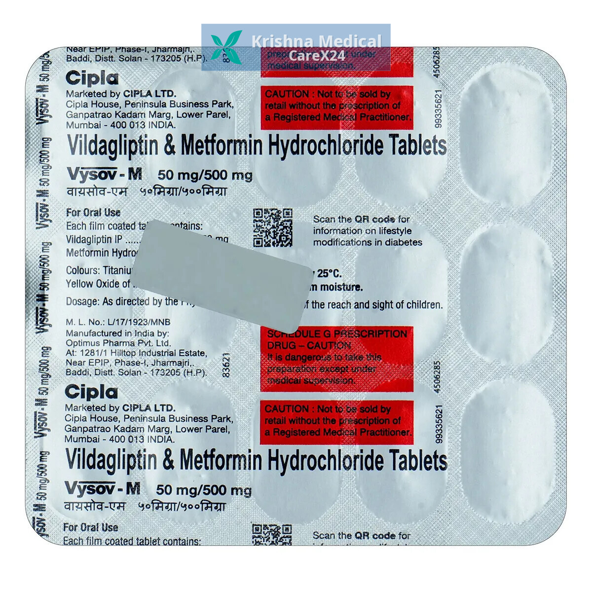 Vysov-M 50/500 Tablet