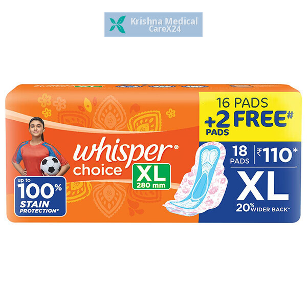 Whisper Choice All Day Cottony Softness Sanitary Pads XL