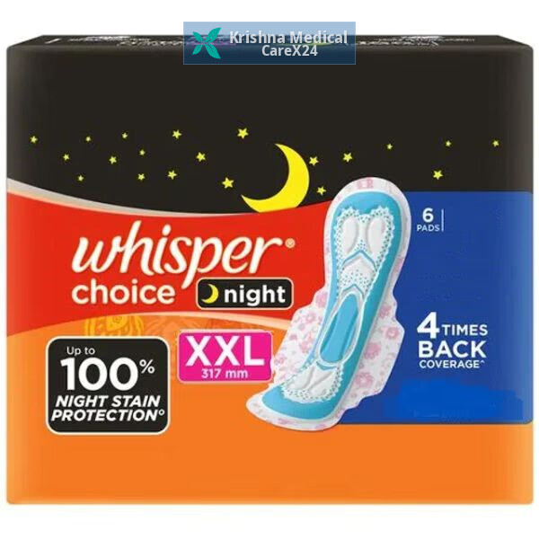 Whisper Choice Night Sanitary Pads XXL