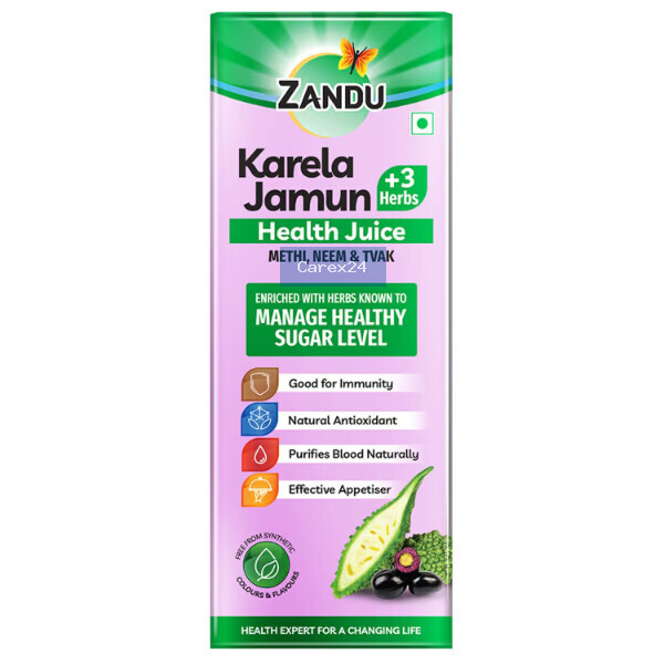 Zandu Karela Jamun & 3 Herbs Juice