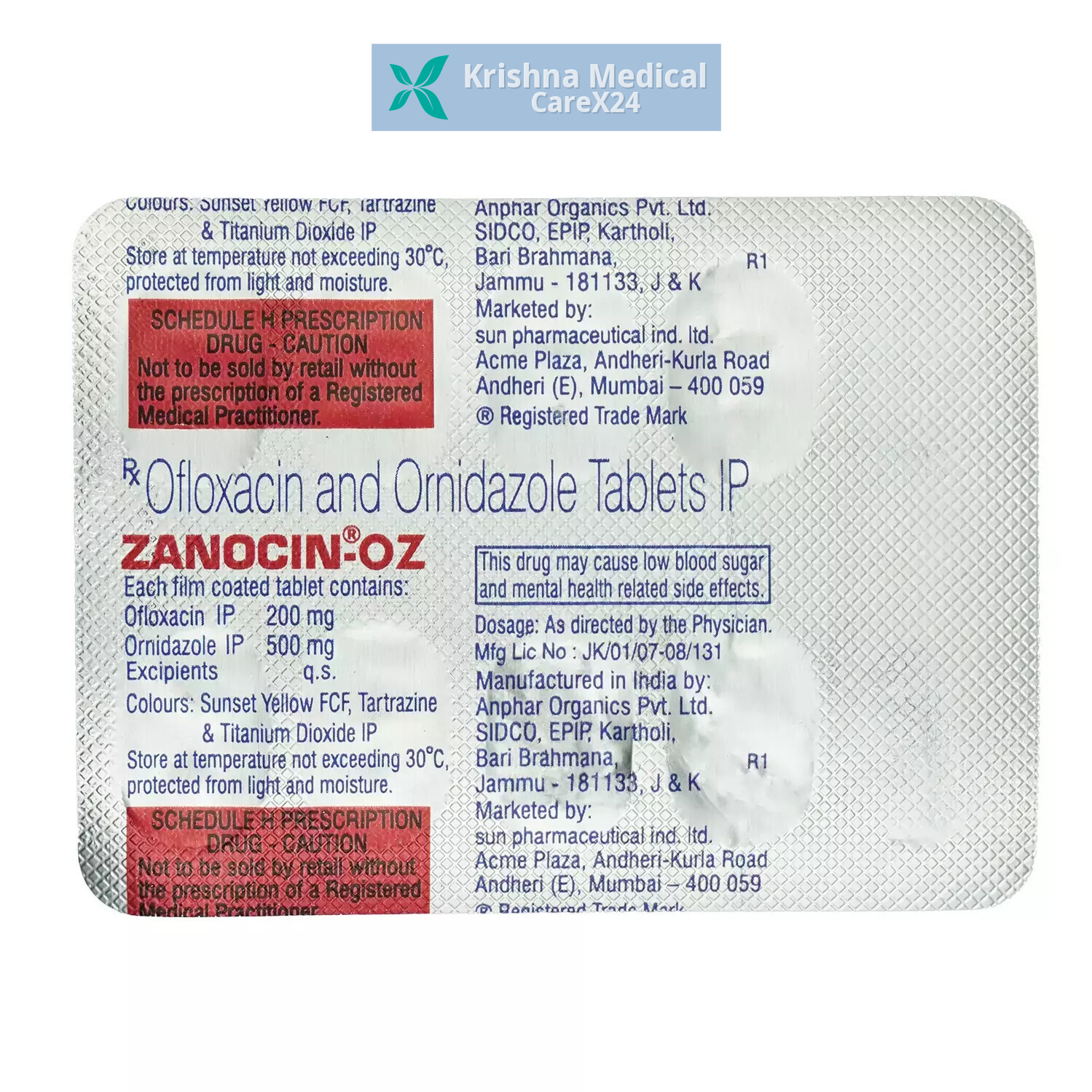 Zanocin OZ Tablet
