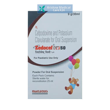 Zedocef CV 50 Mg/31.25 Mg Syrup