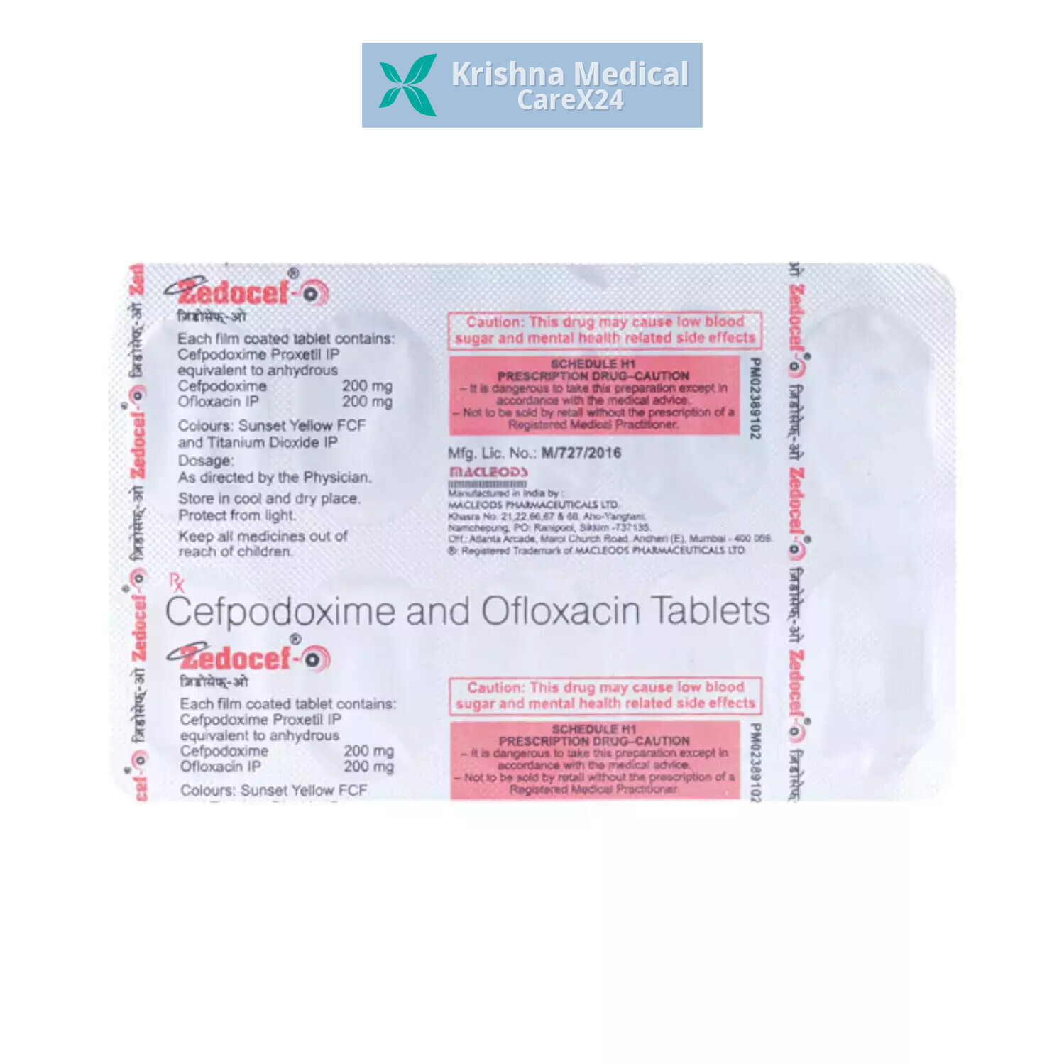 Zedocef O 200/200 Tablet