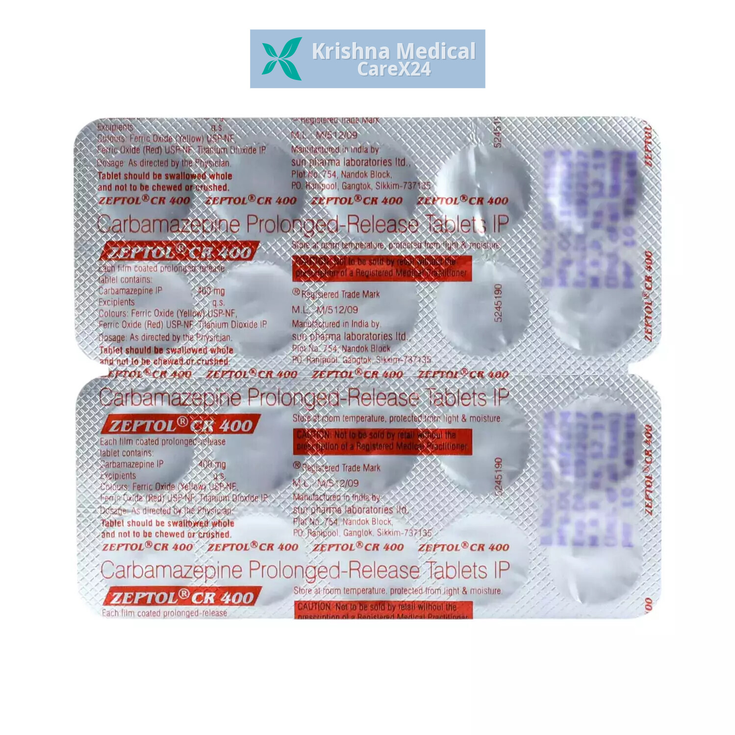 Zeptol CR 400 Tablet