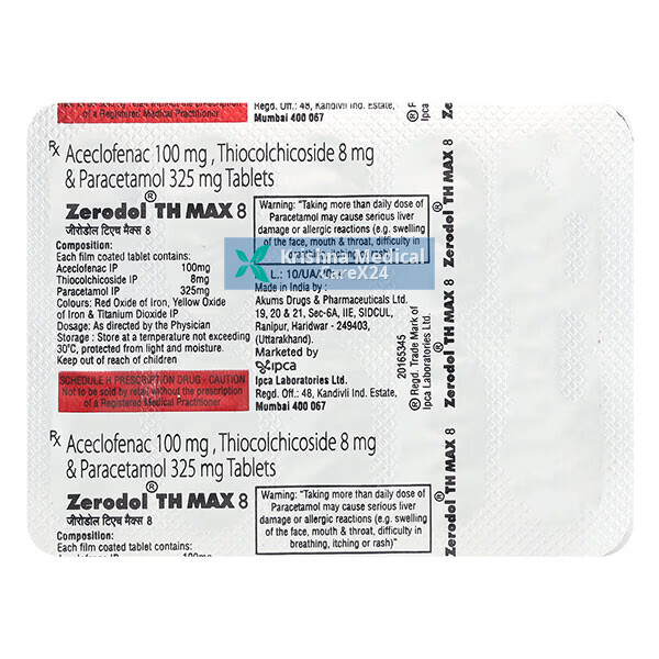 Zerodol TH Max 8 Tablet