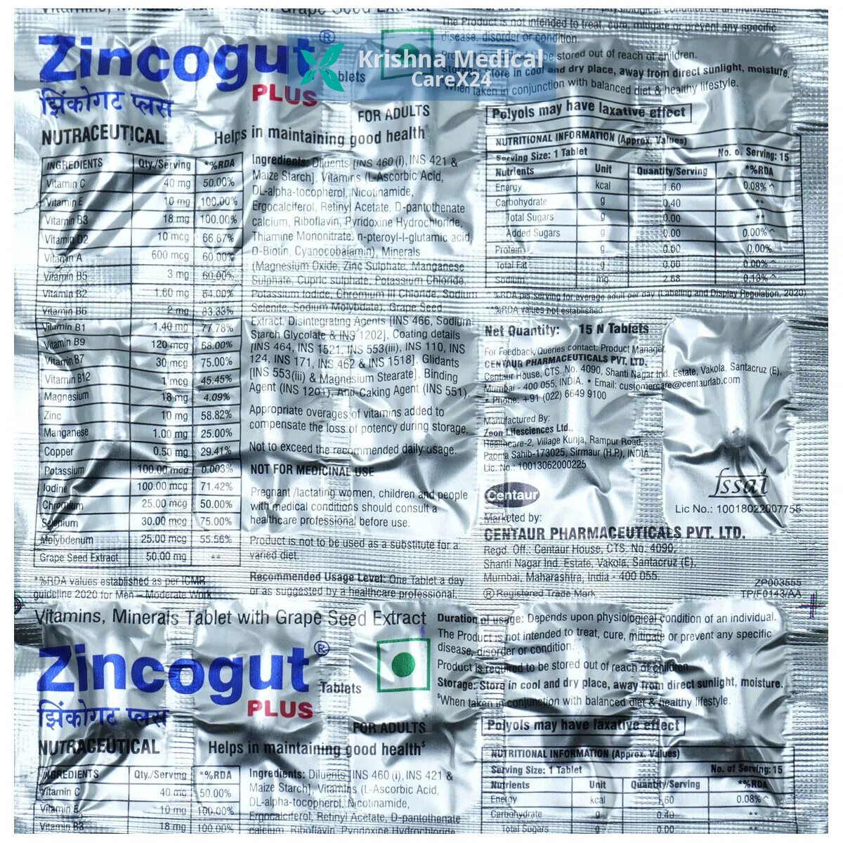 Zincogut Plus Tablet