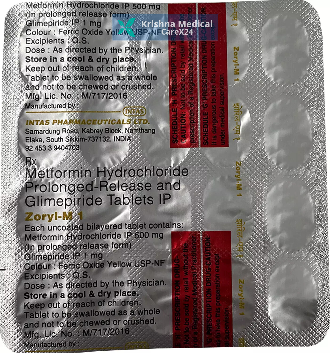 Zoryl M 1 Tablet