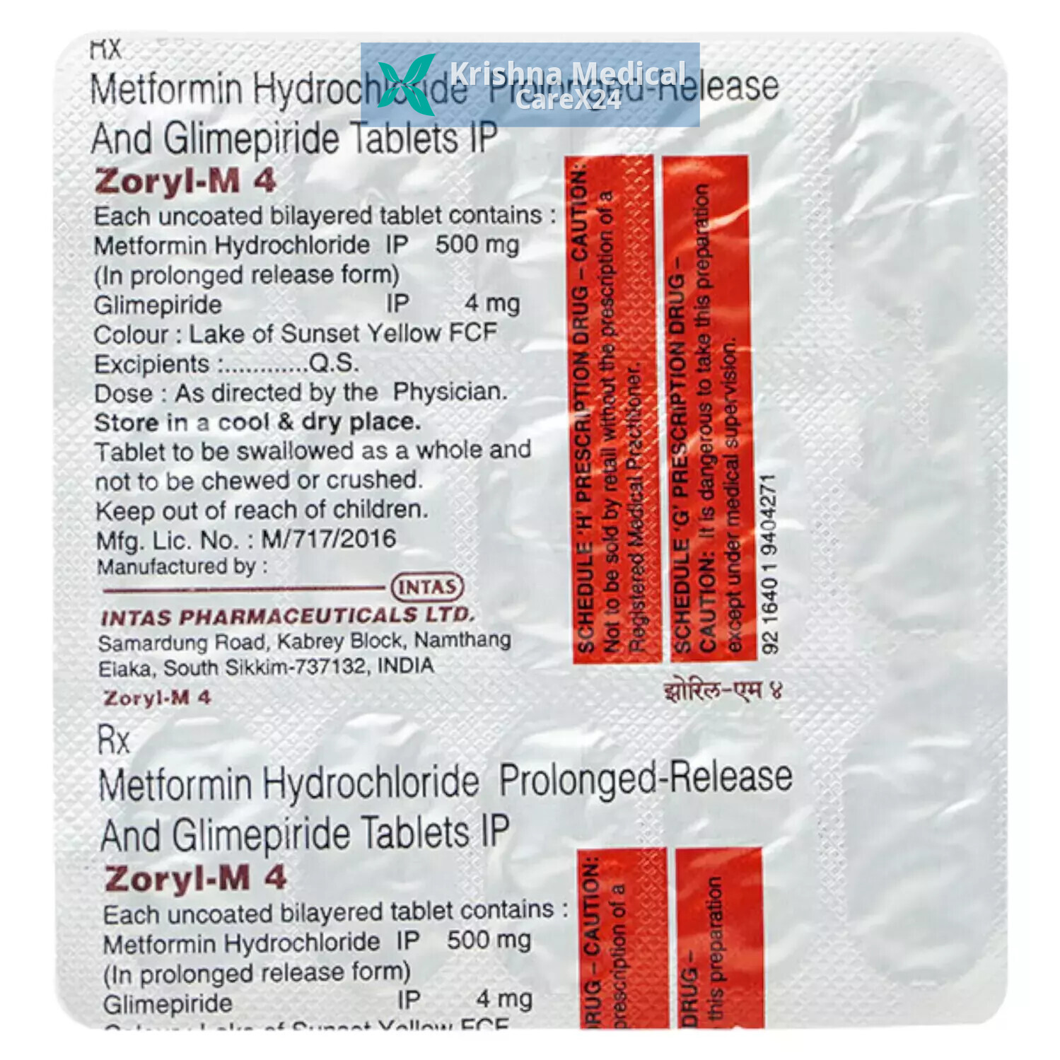 Zoryl M 4 Tablet